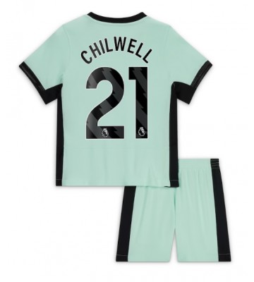 Chelsea Ben Chilwell #21 Tercera Equipación Niños 2023-24 Manga Corta (+ Pantalones cortos)